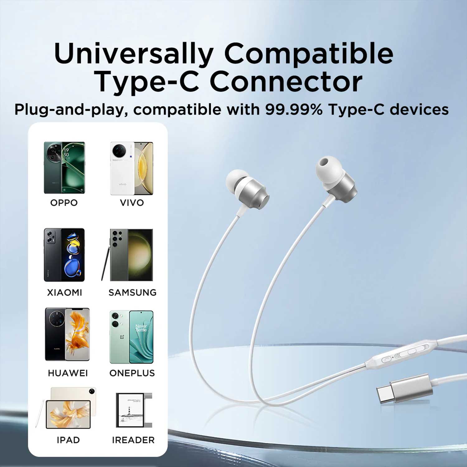 Joyroom-ec06 Type-c Series In-ear Metal Wired Earbuds Black