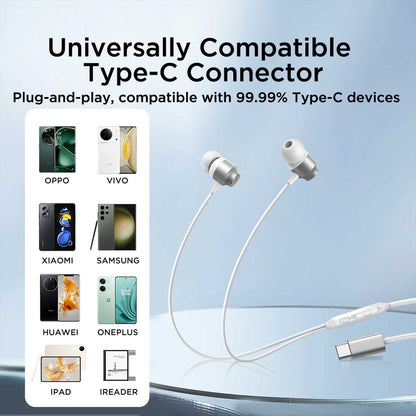Joyroom-ec06 Type-c Series In-ear Metal Wired Earbuds Black