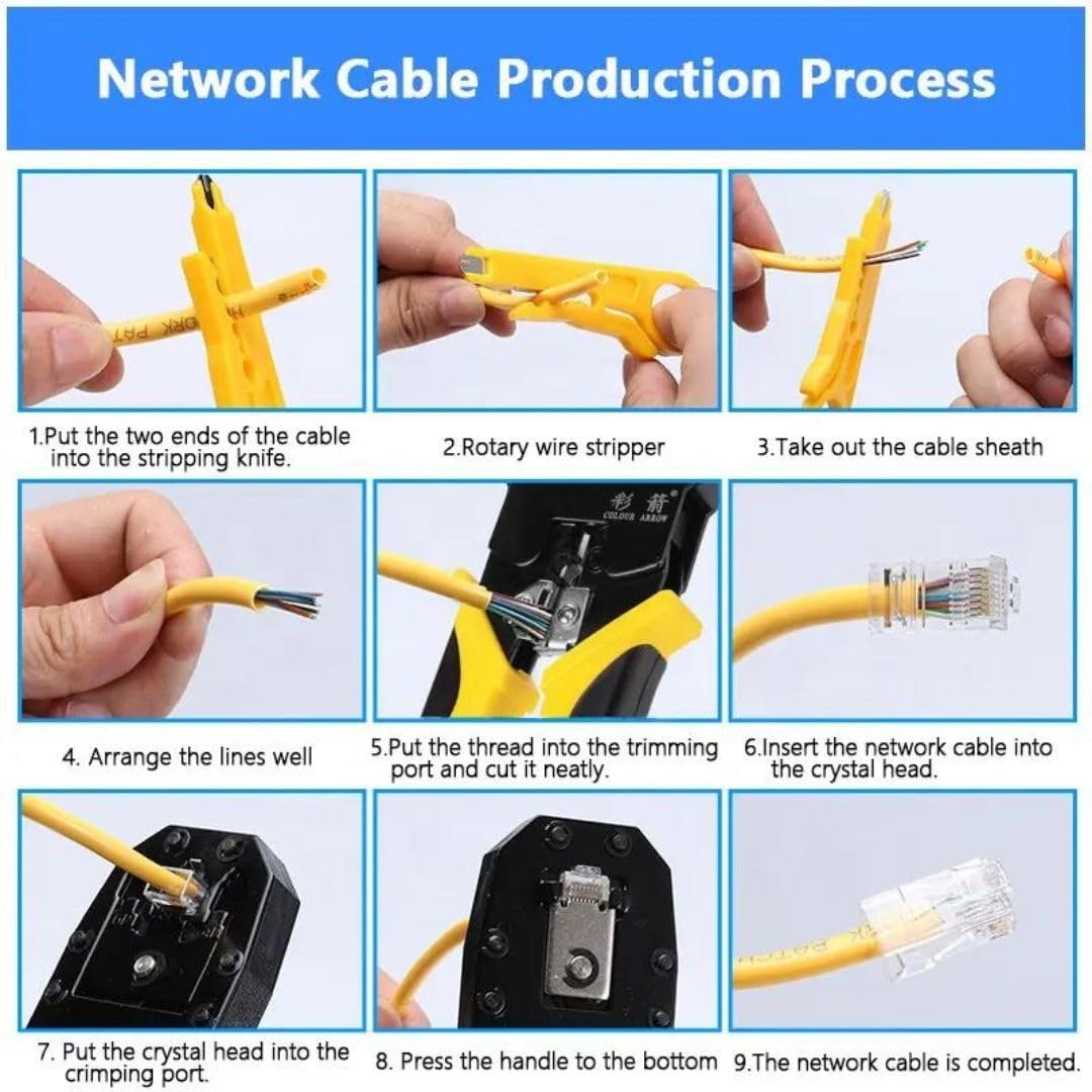 Bosi Network Plug Crimping Tool 4p/6p/8p Cutter & Stripper
