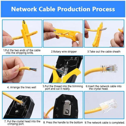 Bosi Network Plug Crimping Tool 4p/6p/8p Cutter & Stripper
