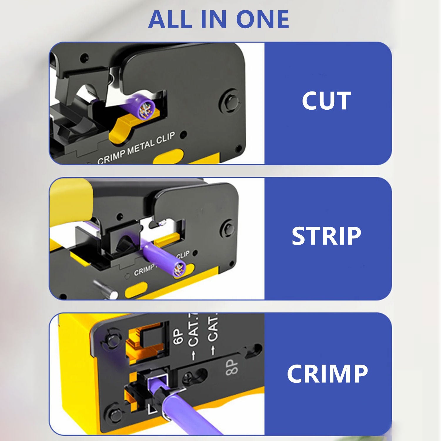 Speedx Ht-718 Cat7 Rj45 Crimping Tool With Cutter
