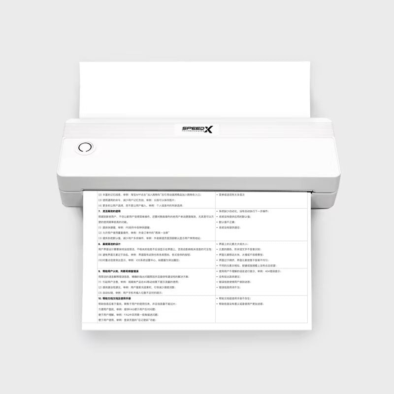 Speed-x Sp-a42 (bt+wifi) A4 Portable Inkless Thrmal Prnter 10mm/s