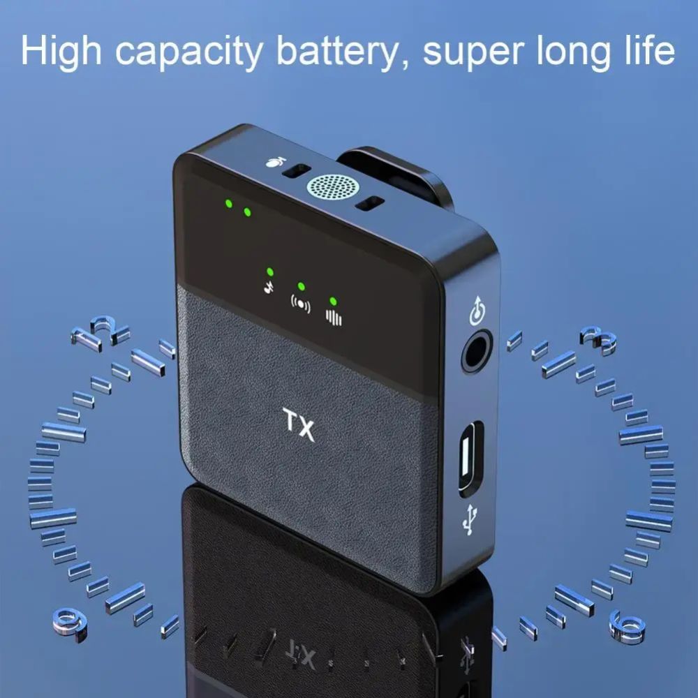 Sx8 2 In 1 Type-c/iphone Single Professional Lavalier Wireless Microphone For Interview, Vlog, Live Mic Noise Reduction
