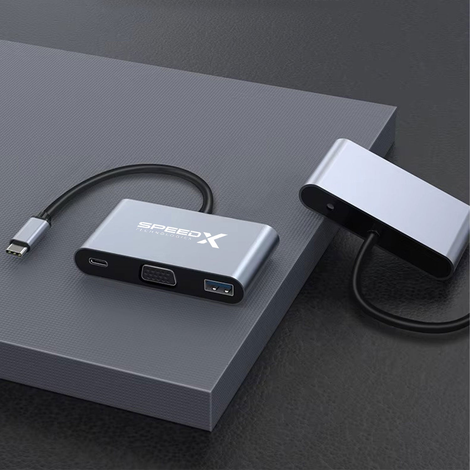 Speedx Sp-tc01 Type-c 3.1 To Vga+otg C+usb 3.0