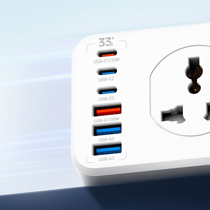 Ldnio Sc10610c 2500w Power Extension 10 Sockets 3 Usb-c Pd + 3 Usb-a Qc3.0