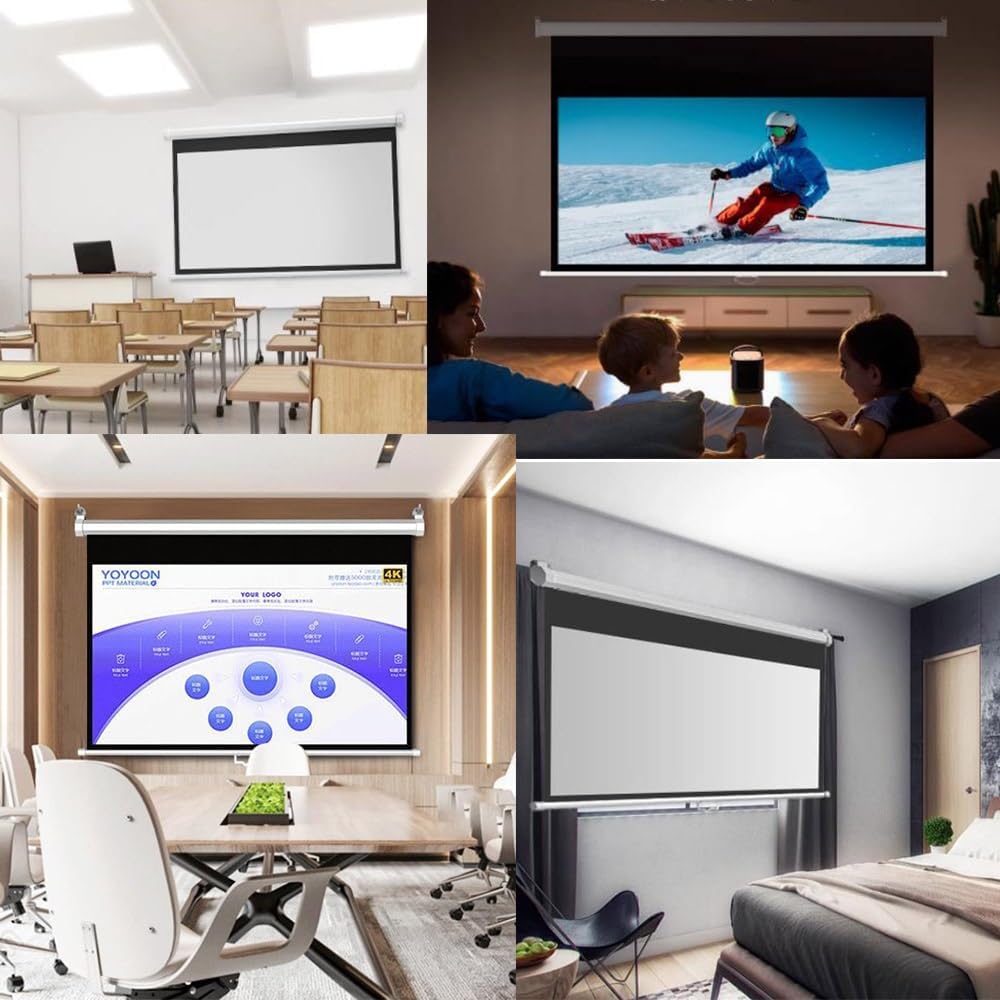 Projector Screen 100 Inch Manual 7x5 Feet 4:3mw Speed-x (fine Quality)