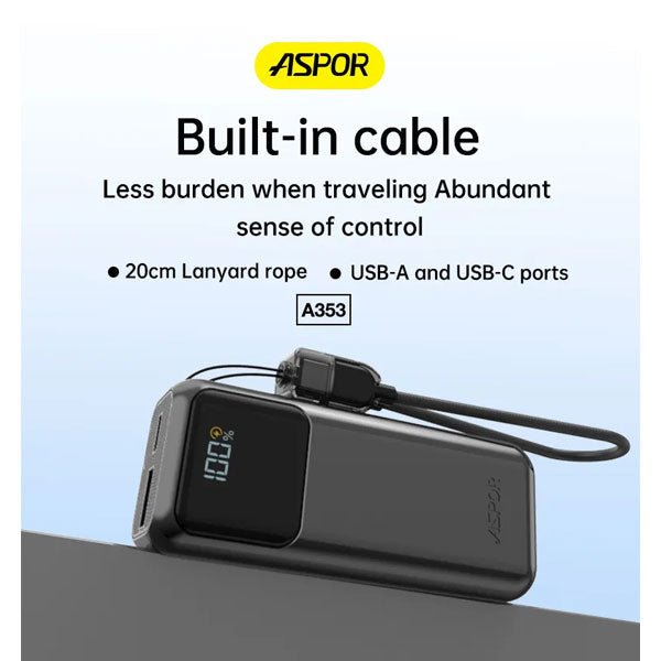 Aspor A353 Pd+qc 10000mah Mini Fast Charging Power Bank