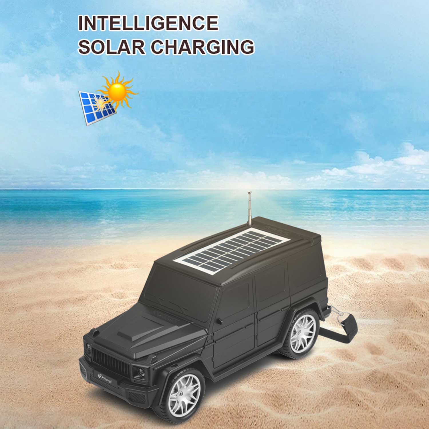 Kisonli B2 10w Solor Charging Fm Modern Car Wireless Portable Bluetooth Speaker