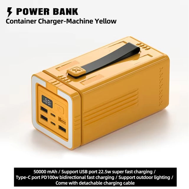 Faxite Y50 50000mah 22.5w Fast Charging Portable Power Bank With Led Light Yellow