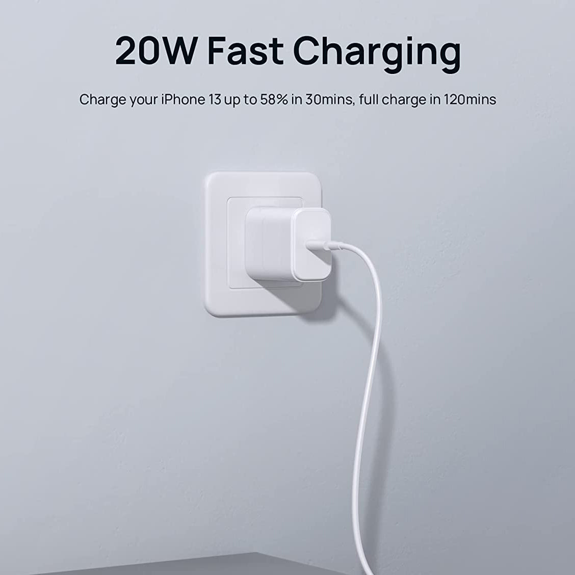 Iphone Usb-c Pd 20w Power Adapter Charger 2 Pin (usa Pin)
