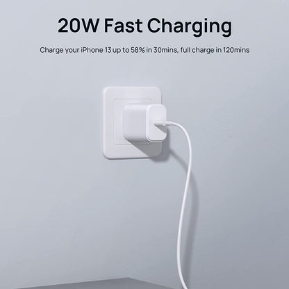 Iphone Usb-c Pd 20w Power Adapter Charger 2 Pin (usa Pin)