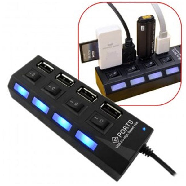 Usb Hub 4 Port 2.0 With Button