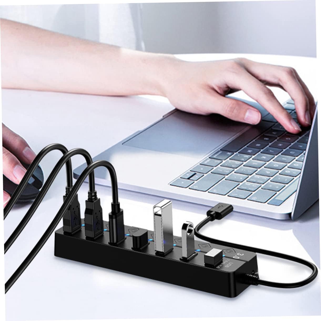 Speedx Sp-uhs307 7-port Expander Usb 3.0 Hub With Independent Switch Plug Play