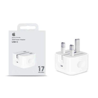 Iphone 17 Pro Max 35w (original Watt) Uk Pin Usb-c Power Adapter