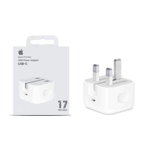 Iphone 17 Pro Max 35w (original Watt) Uk Pin Usb-c Power Adapter