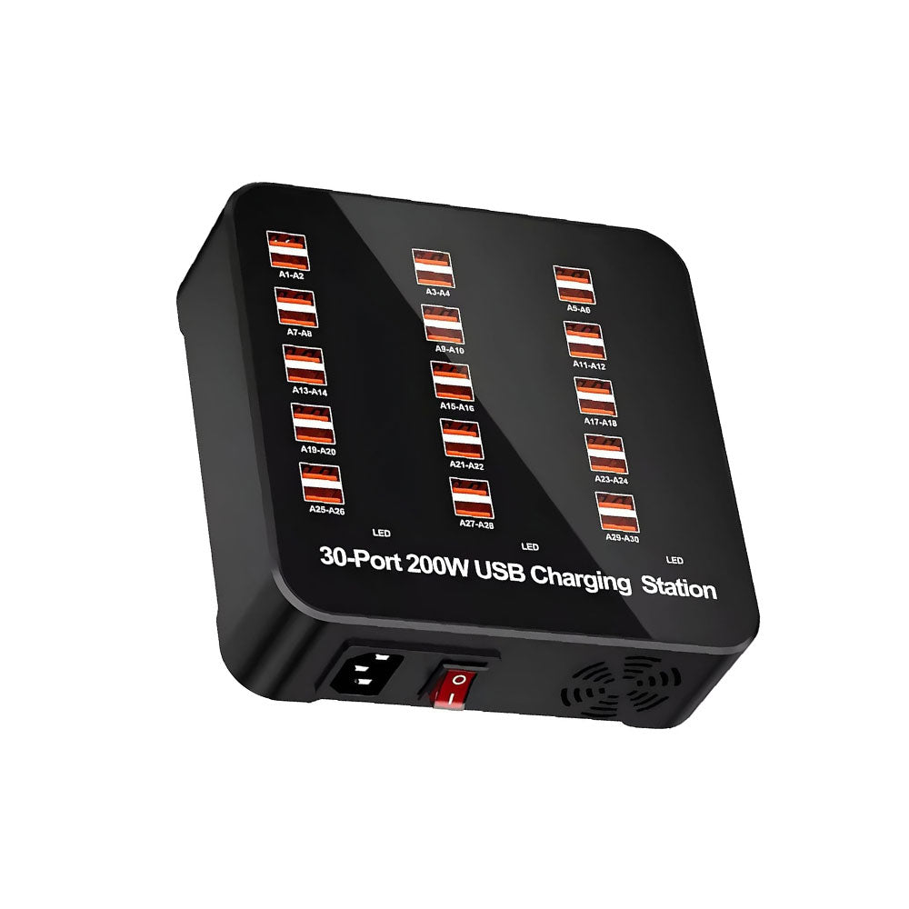 30 Port 200w Usb Fast Charging Station