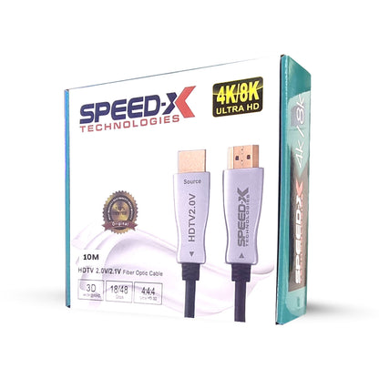 Speed-x 10m Fiber Hdmi Cable 2.0/2.1 Aoc(active Optical Cable) 30awg Copper Support 4k 8k Uhd (full Length)