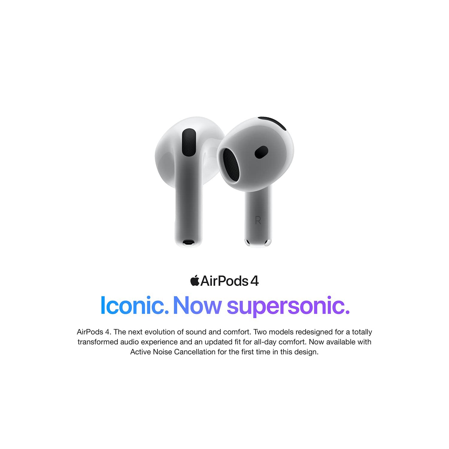 Apple Airpods 4 Bt 5.3v With Anc Usb-c & Wireless Charging Case