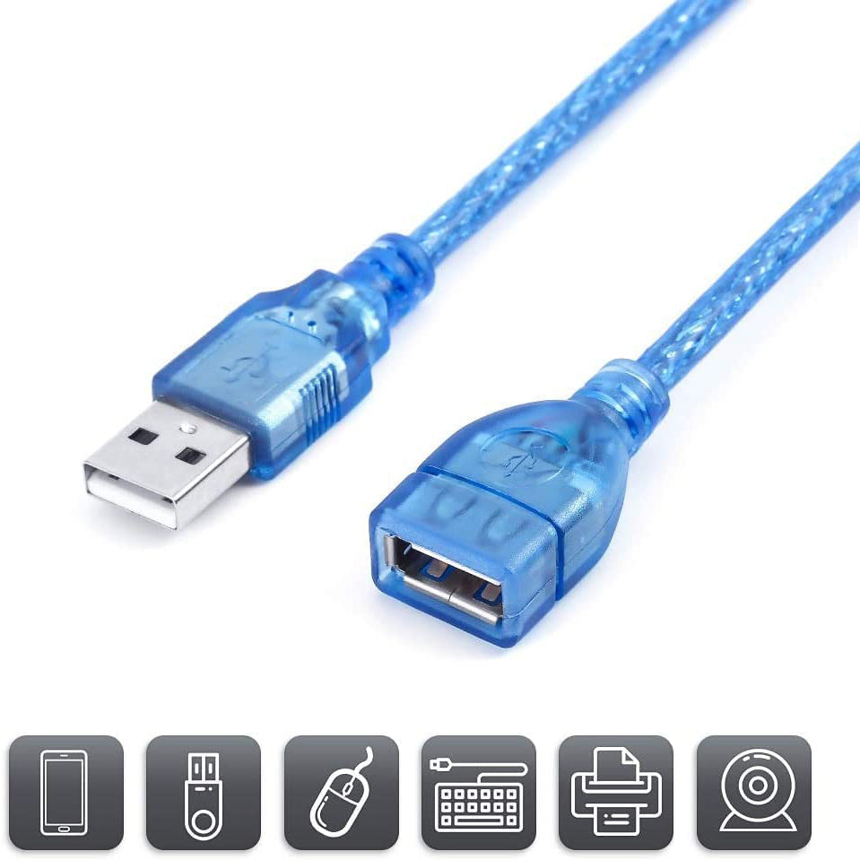 Usb Extension Male To Female 2.0 Crystal (imported Cable) 10m