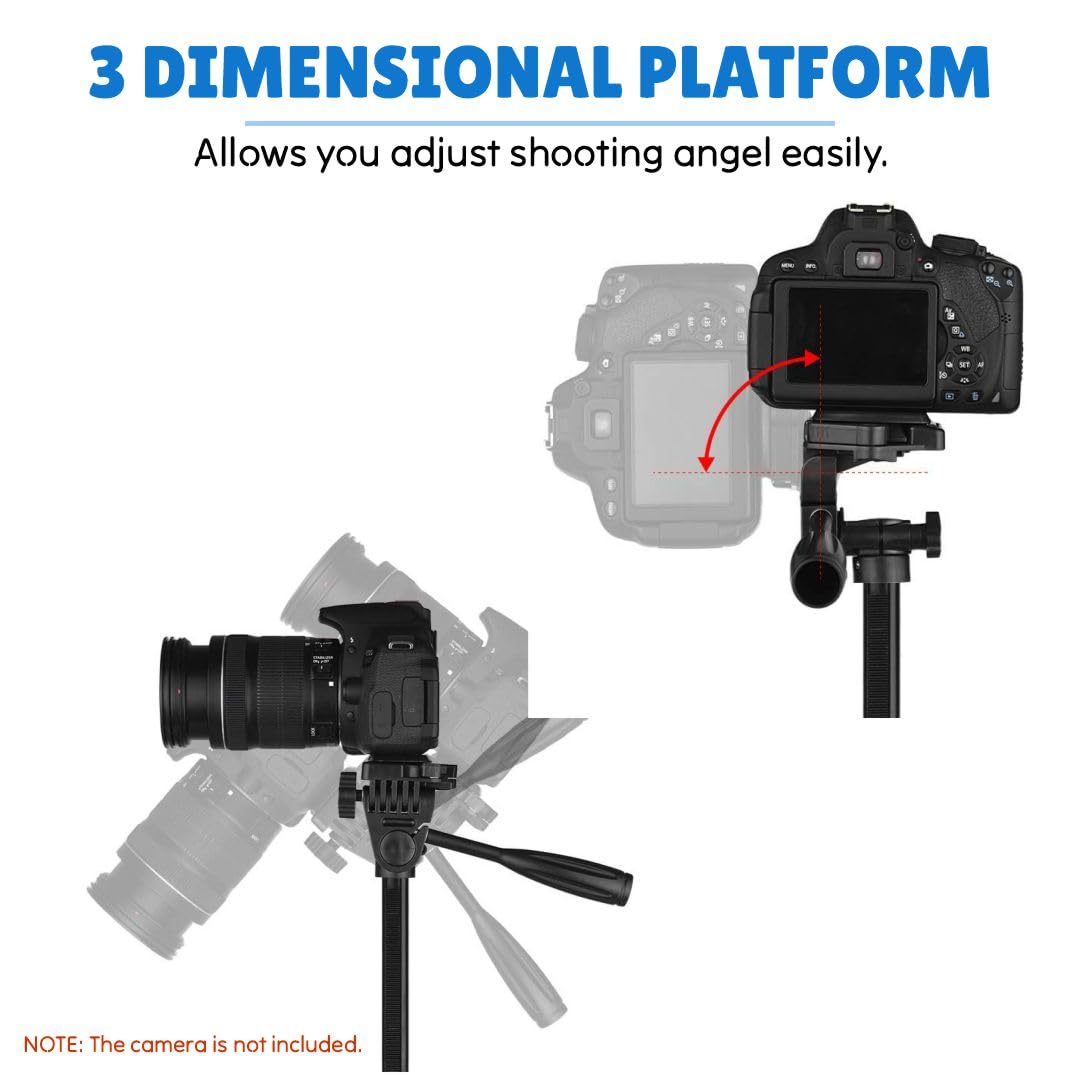 3366 Aluminium Tripod Stand (55-inch) With Mobile Phone Holder