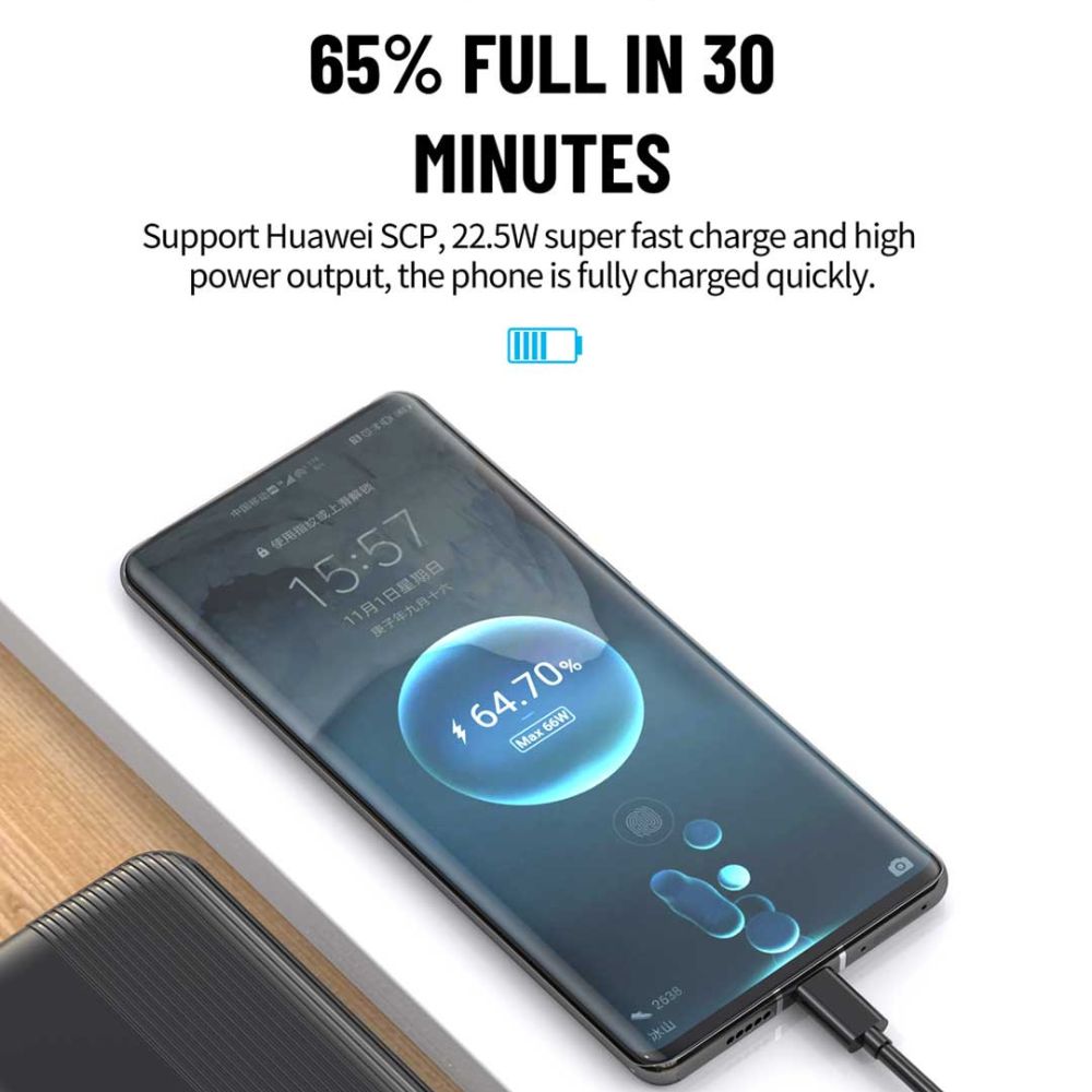 Aspor A320 Power Bank With Display 22.5w Pd + Qc 3.0 10000mah