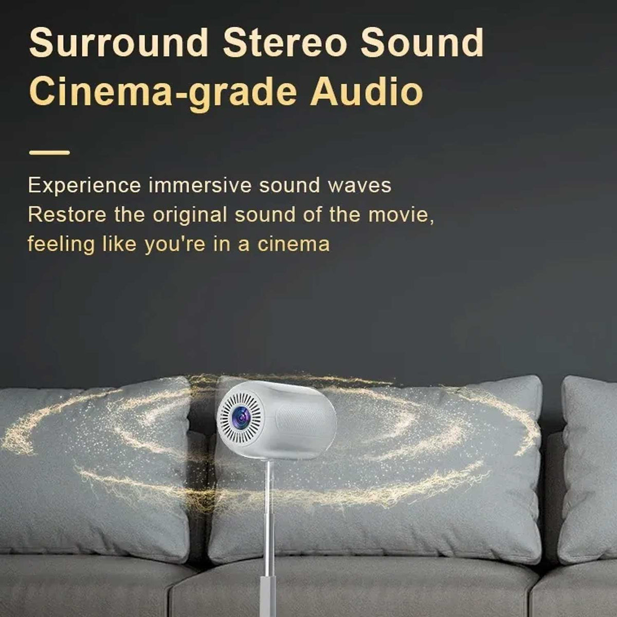 Ts-6 Yjmoye Portable Projector 2gb+16gb Android11.0 Smart Hd 4k Mini Projectors Gimbal Comes With Hidden Lift