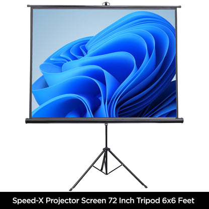 Projector Screen 72 Inch Tripod Portable 6x6 Feet 1:1mw Speed-x (fine Quality)