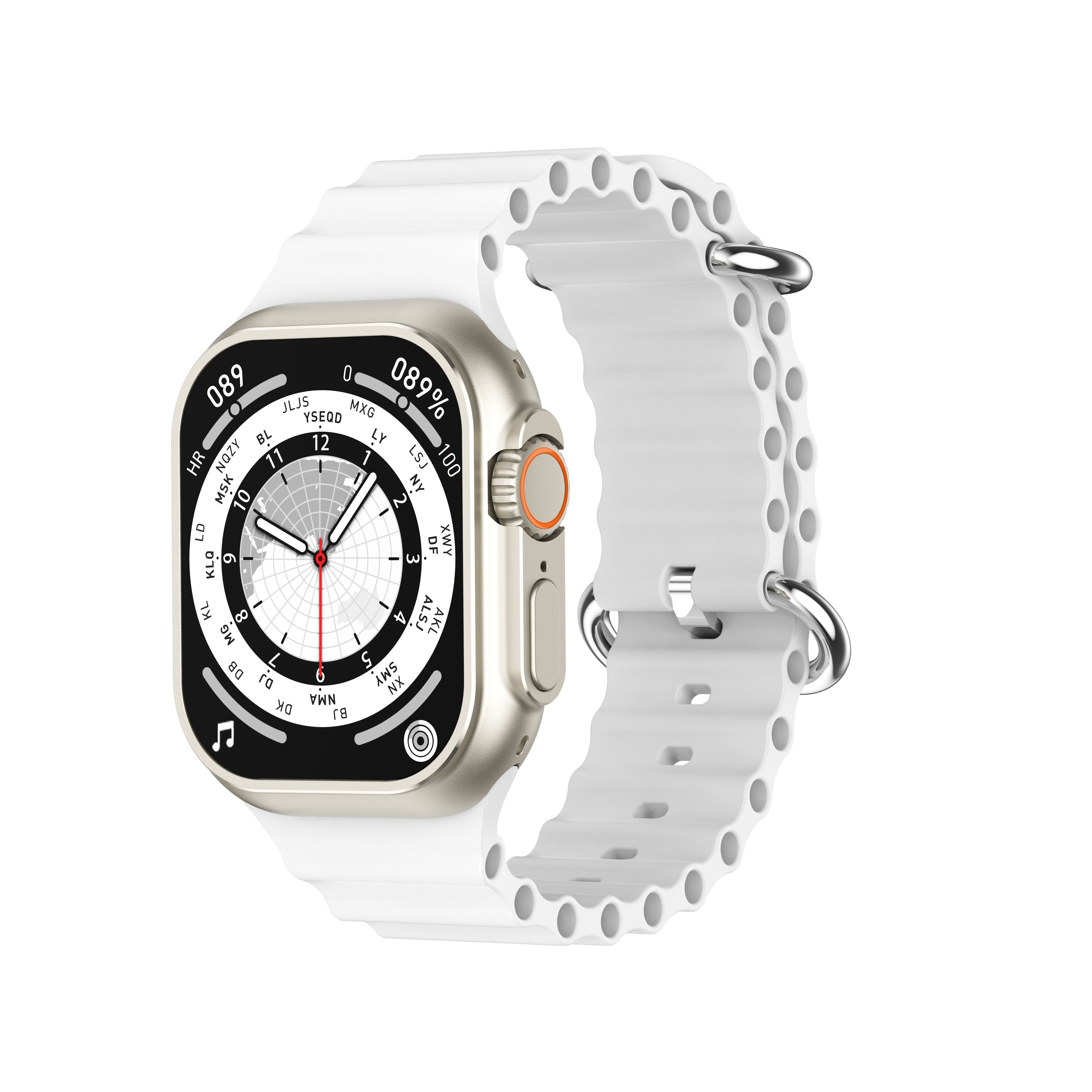 V200 New Fashion Ultra 2.2 Large Screen Ip68 Waterproof Sport Smart Watch With Wearfit Pro App Grey