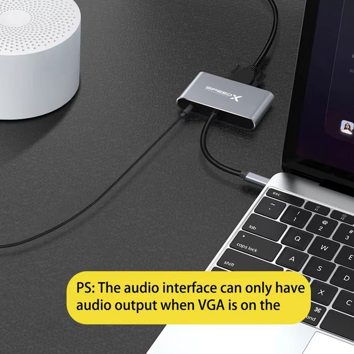 Speedx Sp-tc01 Type-c 3.1 To Vga+otg C+usb 3.0