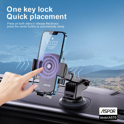 Aspor A570 360° Rotatable Car Mobile Phone Holder