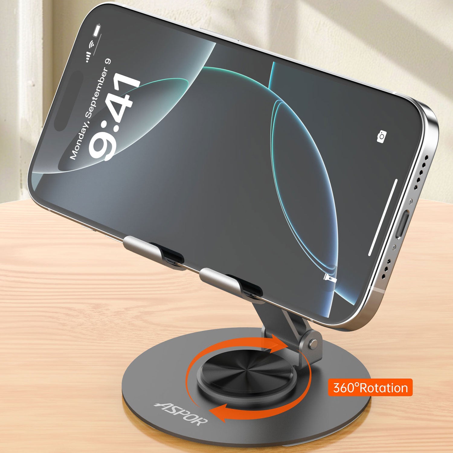 Aspor A702 Foldable Mobile Phone & Tablet Desktop Stand