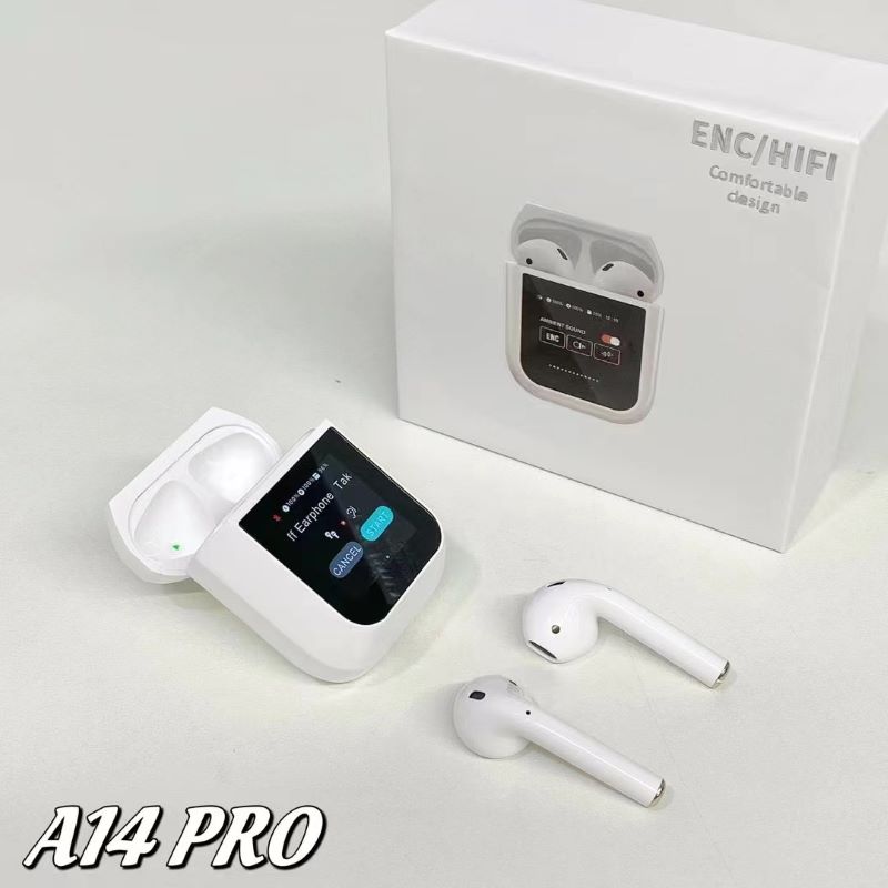 A14 Pro Anc Bt 5.4v Jerry Chipset Wireless Touch Display Airpods White