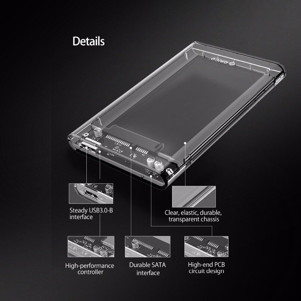 Orico Hdd Case Crystal 2.5 2139u3-cr 3.0