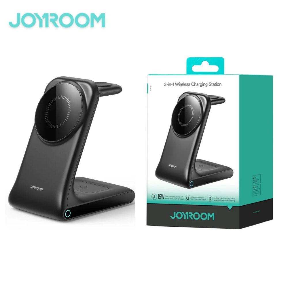 Joyroom Jr-w15 3-in-1 Wireless Charging Station Black
