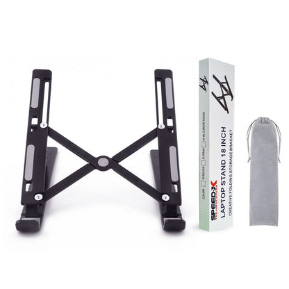 Speed-x 18 Inch Laptop Stand Creative Folding Storage Bracket Black