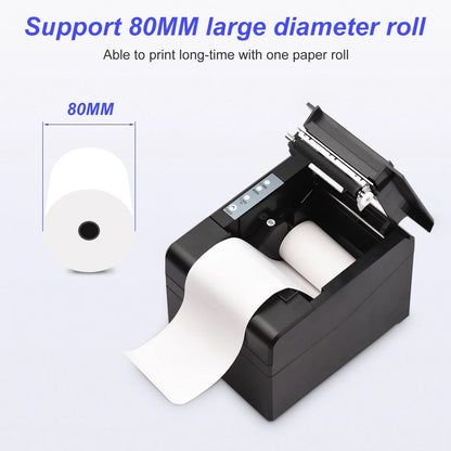 Speed-x Sp-250u 80mm Thermal Receipt Printer Usb Interface 300mm/s Printing Speed