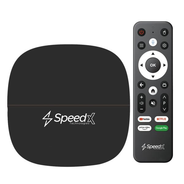 SpeedX Pixel 4K X20 Plus Smart TV Box – Android 10, 2GB RAM, 16GB ROM, 4K UHD, Voice Air Mouse