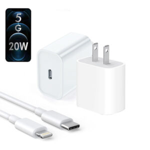 Iphone Usb-c Pd 20w Power Adapter Charger 2 Pin (usa Pin) With Cable