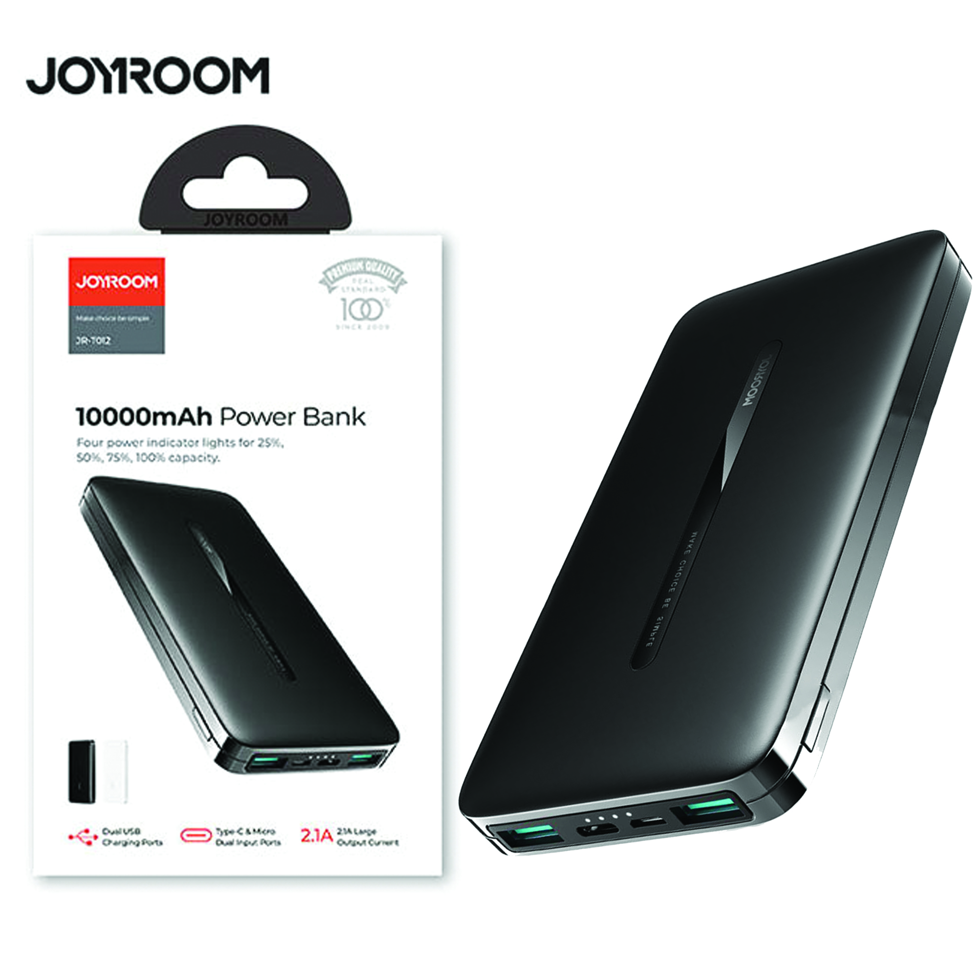 Joyroom Jr-t012 Power Bank 10000mah Black