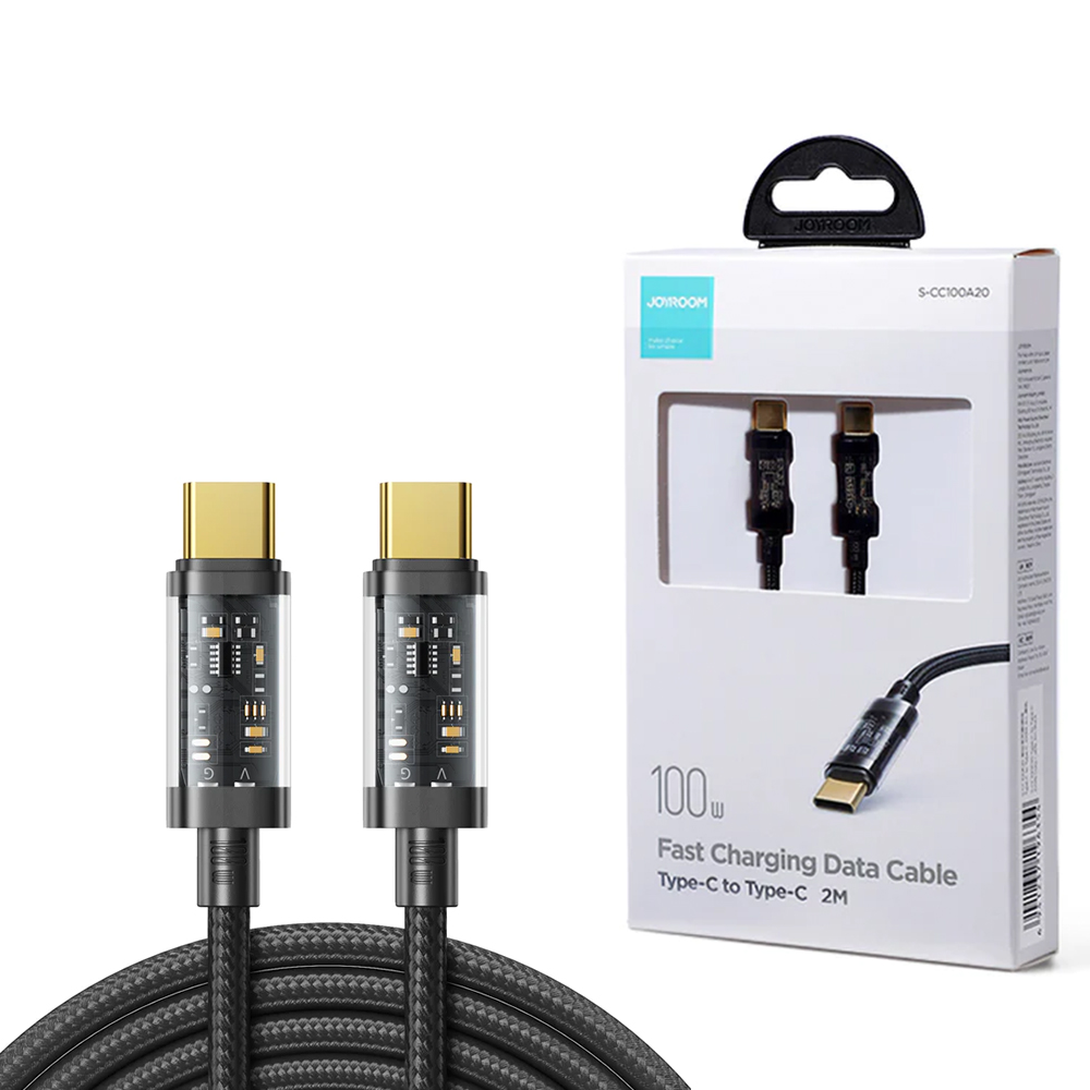 Joyroom S-cc100a12 Type-c To Tpye-c 100w Data Cable 1.2m Black
