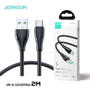 Joyroom S-ac027a17 Smoothgame Series 3a Usb-a To Type-c Right Angle Fast Charging Data Cable 1.2m-black