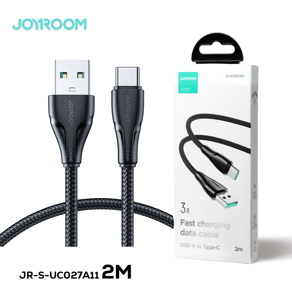 Joyroom S-ac027a17 Smoothgame Series 3a Usb-a To Type-c Right Angle Fast Charging Data Cable 1.2m-black