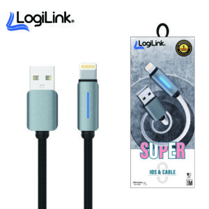 Logilink Usb To Lightning Nylon Fast Charging Data Cable 1m 1 Year Warranty Black