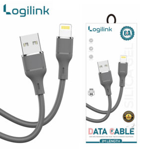 Logilink Usb To Lightning Silicone Fast Charging Data Cable 1m (1 Year Warranty) Grey