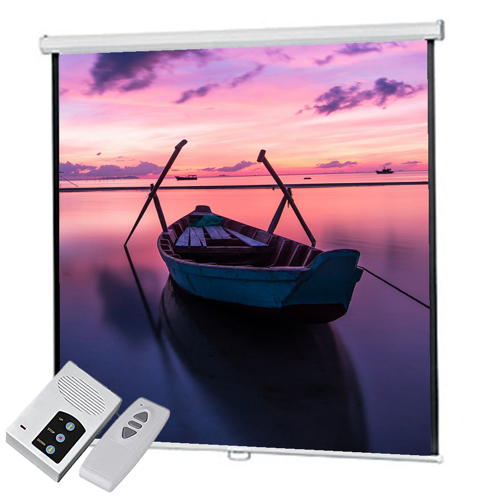 Projector Screen 72 Inch Electric Motorised  6x6 Feet 1:1mw Speed-x