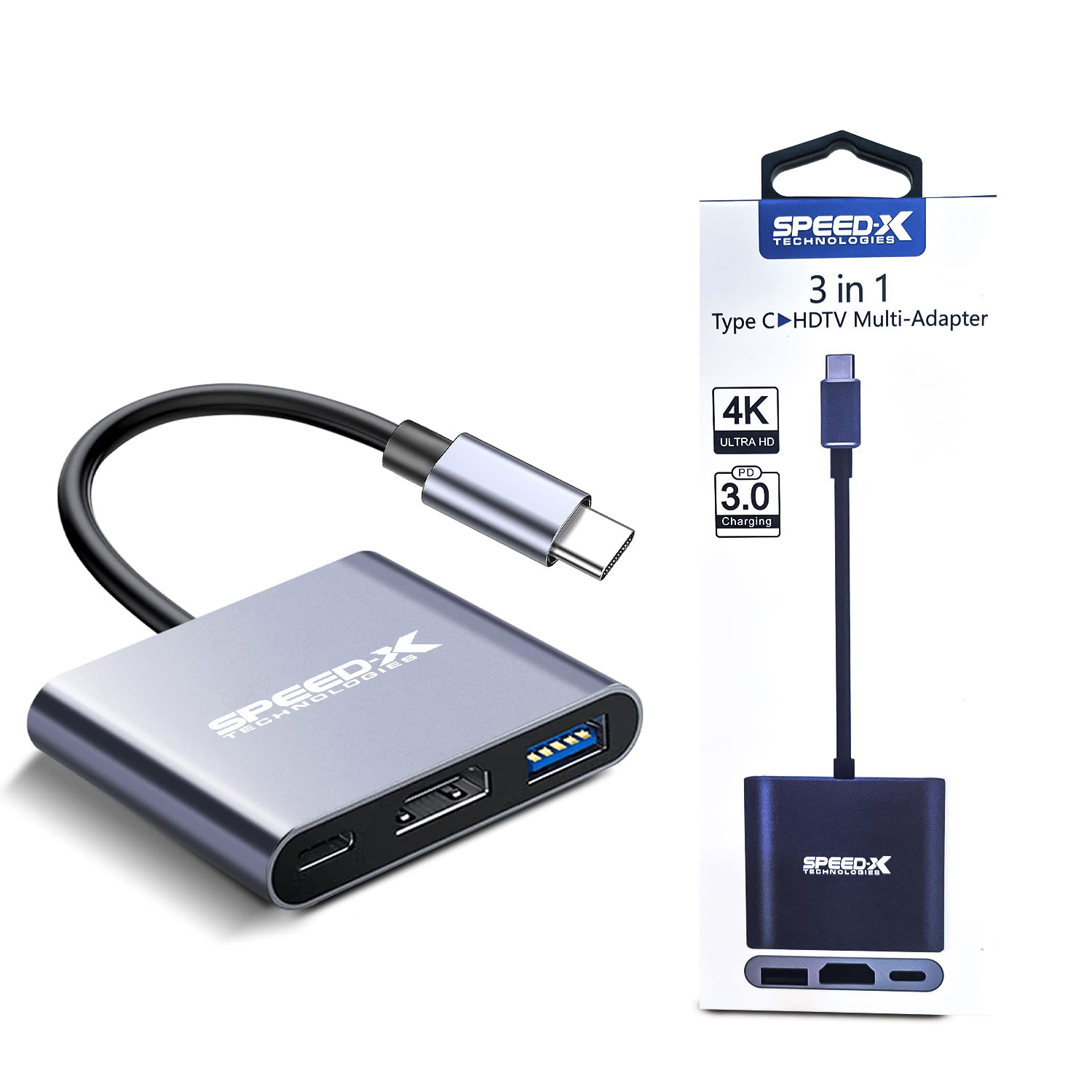 Speed-x Type C 3.1 To Otg+hdmi+usb3.0