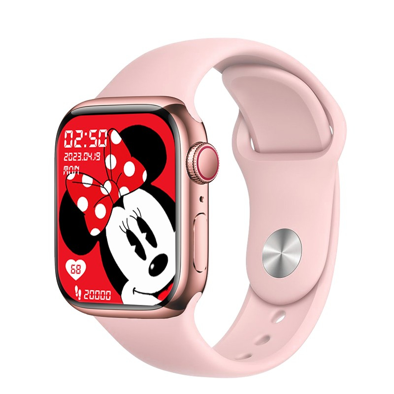 Watch 9 Max Series 9 Smartwatch (2.19 Inch Ips) 22mm Strap Navy With Laxasfit App Pink